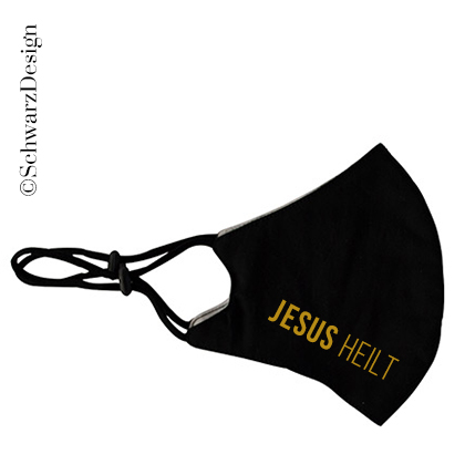 Mund-Nasen-Maske 3-lagig “Jesus heilt”